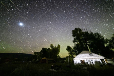 Perseid Meteor Shower over Yurt Park