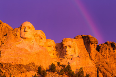 Rainbow Over Mount Rushmore