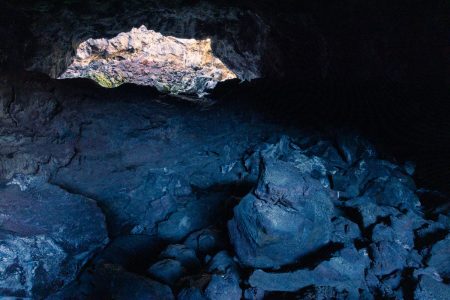 Cave Opening Beyond Large Rocks