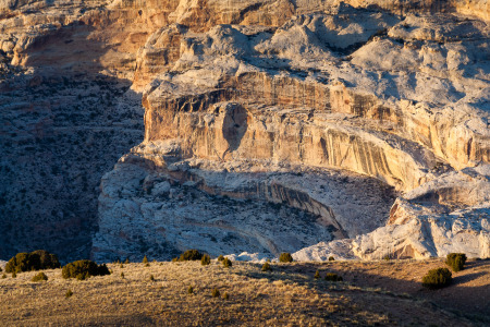 Sandstone Cliffs Above Desert