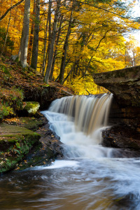 Fall Colors Above Crum Creek Waterfall