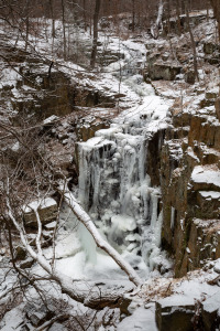Buttermilk Falls Frozen in Winter