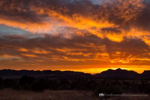 Colorful Sunset Above Souther Arizona Desert