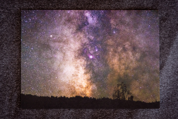 Center of the Milky Way Above Forest Greeting Card