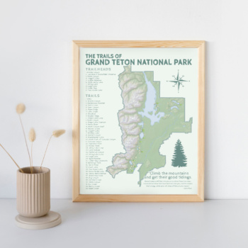 Trails of Grand Teton National Park Poster