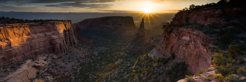 Independence Rock Among Cliffs